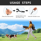 HIHANHAN premium six feet pet leash focusing on the three hundred and sixty degree rotating tangle free metal clip.