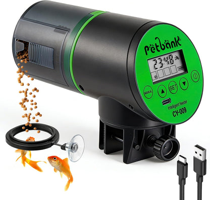 Automatic Fish Feeder - Rechargeable Timer Fish Feeder with USB Charger Cable, Fish Food Dispenser for Aquarium or Fish Tank - Image 10