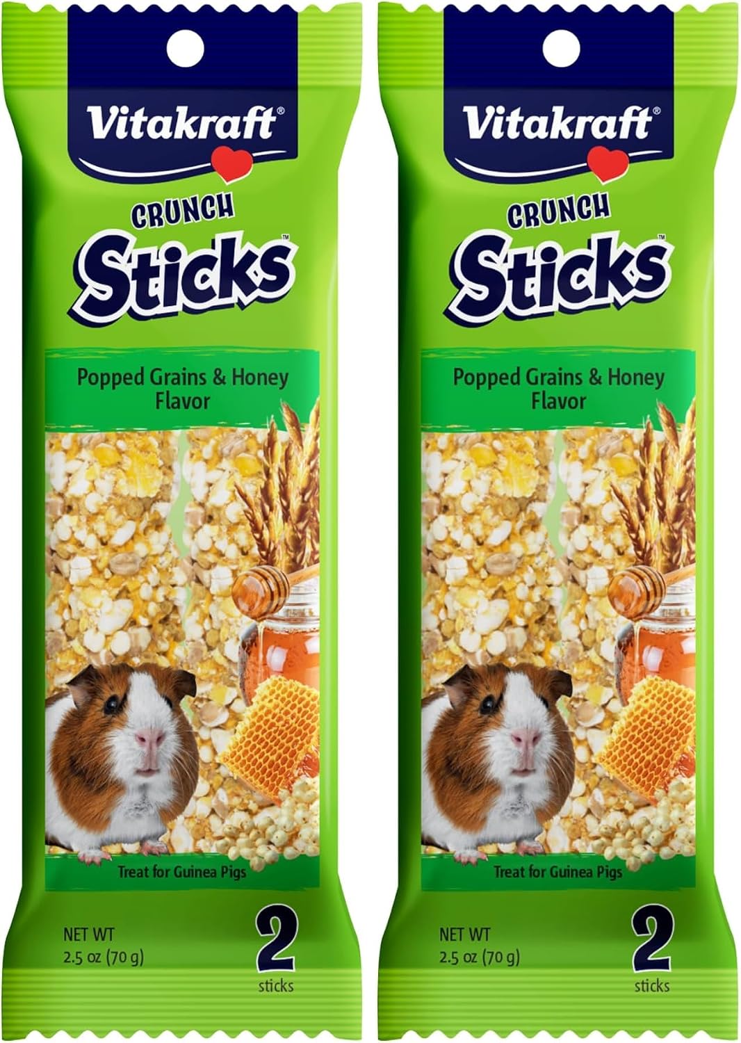 Vitakraft Guinea Pig Fruit & Honey Treat Sticks 2 Pack, 3.5 Ounce, Enriched Snack with Wooden Chew Core for Dental Health - Image 13