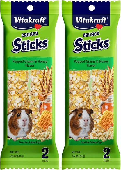 Vitakraft Guinea Pig Fruit & Honey Treat Sticks 2 Pack, 3.5 Ounce, Enriched Snack with Wooden Chew Core for Dental Health - Image 13