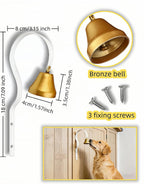 Detailed view of the bronze bell and white metal bracket