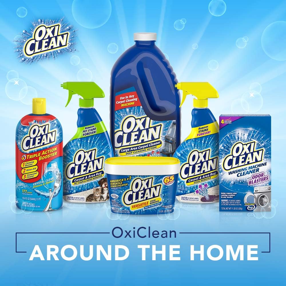 OxiClean pet stain remover spray bottle with neon green nozzle