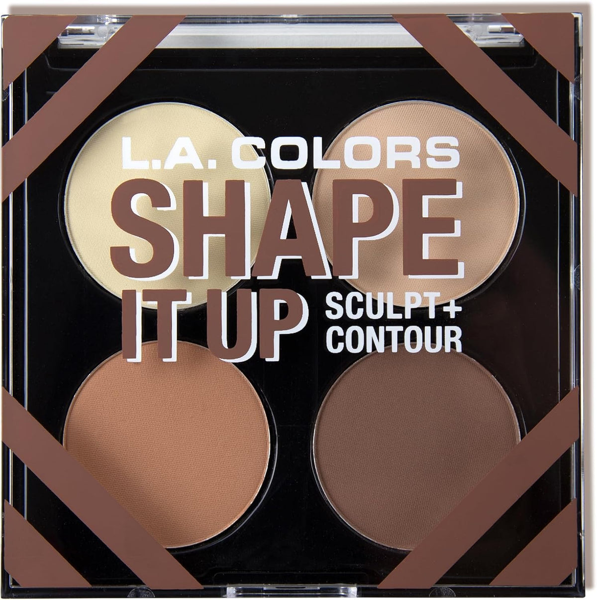 L.A. Colors Shape It Up Sculpt And Contour Palette front view cosmetic compact