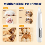 Close-up view of the narrow detailing blade on the pet paw trimmer