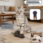 Indoor pet chasing the TEHAUX remote control mouse toy across a tiled floor