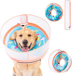 Inflatable Dog Cone Collar with Enhanced Anti-Licking, Soft Neck Donut for Dogs Cats, Recovery Pet Cone Collar After Surgery for Large Medium Small Dogs... (Watermelon, Large) - Image 12