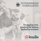 Kradle vet formulated soft chews for dog relaxation side angle view