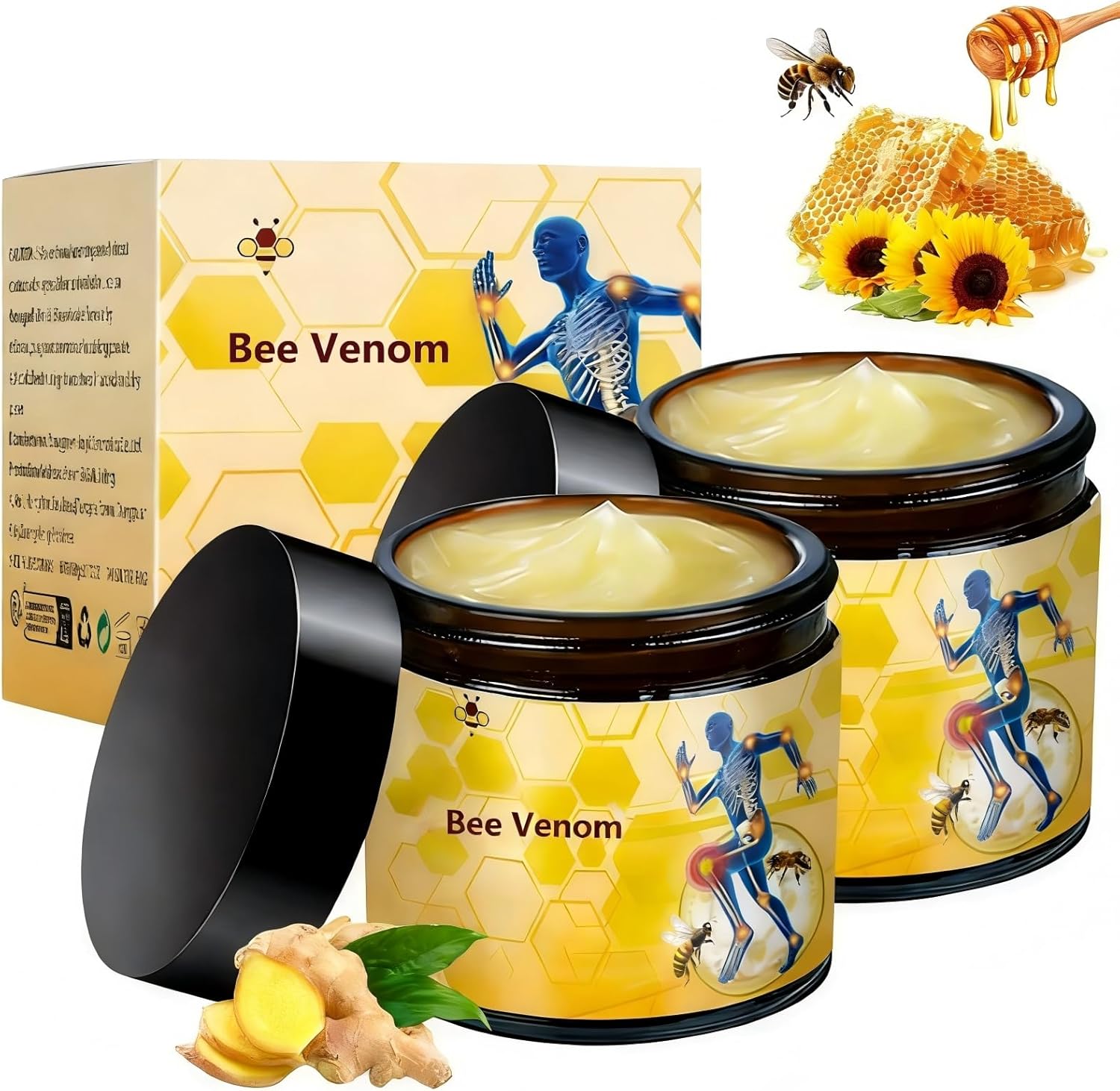 Yivannuo Bee Venom Professional Joint Cream 2 Pcs Set Front View