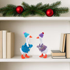 Hand crafted holiday desktop motion toy accessories showing precise dimensions and stretchy texture