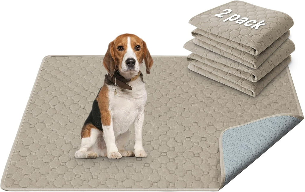 H.VERSAILTEX Premium Washable Pee Pads for Dogs 2 Pack Super Absorbent 100% Waterproof Reusable Non-Slip Quilted Puppy Training Pads for Crate Playpen Whelping & Potty Training(18"x24", Grey) - Image 11