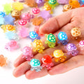 Ysofun luminous mini resin turtles seventy count front view displaying colorful miniature sea turtle figurines