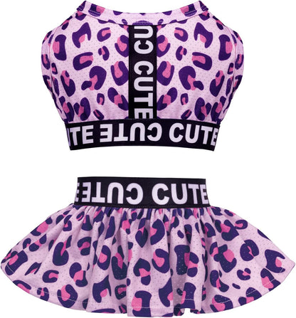 CuteBone Two Piece Dog Sports Dress Athleisure Puppy Skirt Lightweight Small Dogs Girl Clothes Cat Apparel SPS15M - Image 9