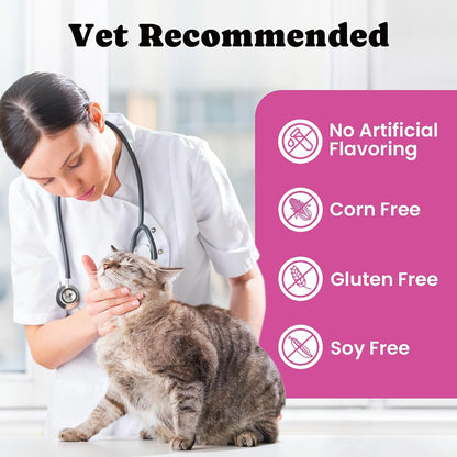 Hairball Treatment for Cats-Natural Coconut & Fish Oils for Smooth Passage & ReliefCat Hairball Remedy Treats with Fiber & Enzymes Support Skin & CoatGut & Digestion Health , Chicken(60-Day Supply) - Image 9