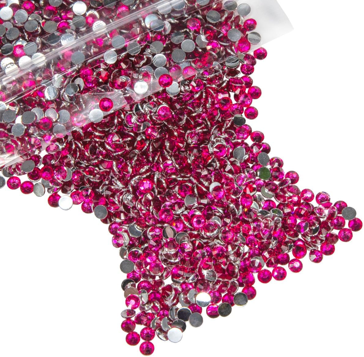 Belleboost 8000 pieces dark pink resin rhinestones front view