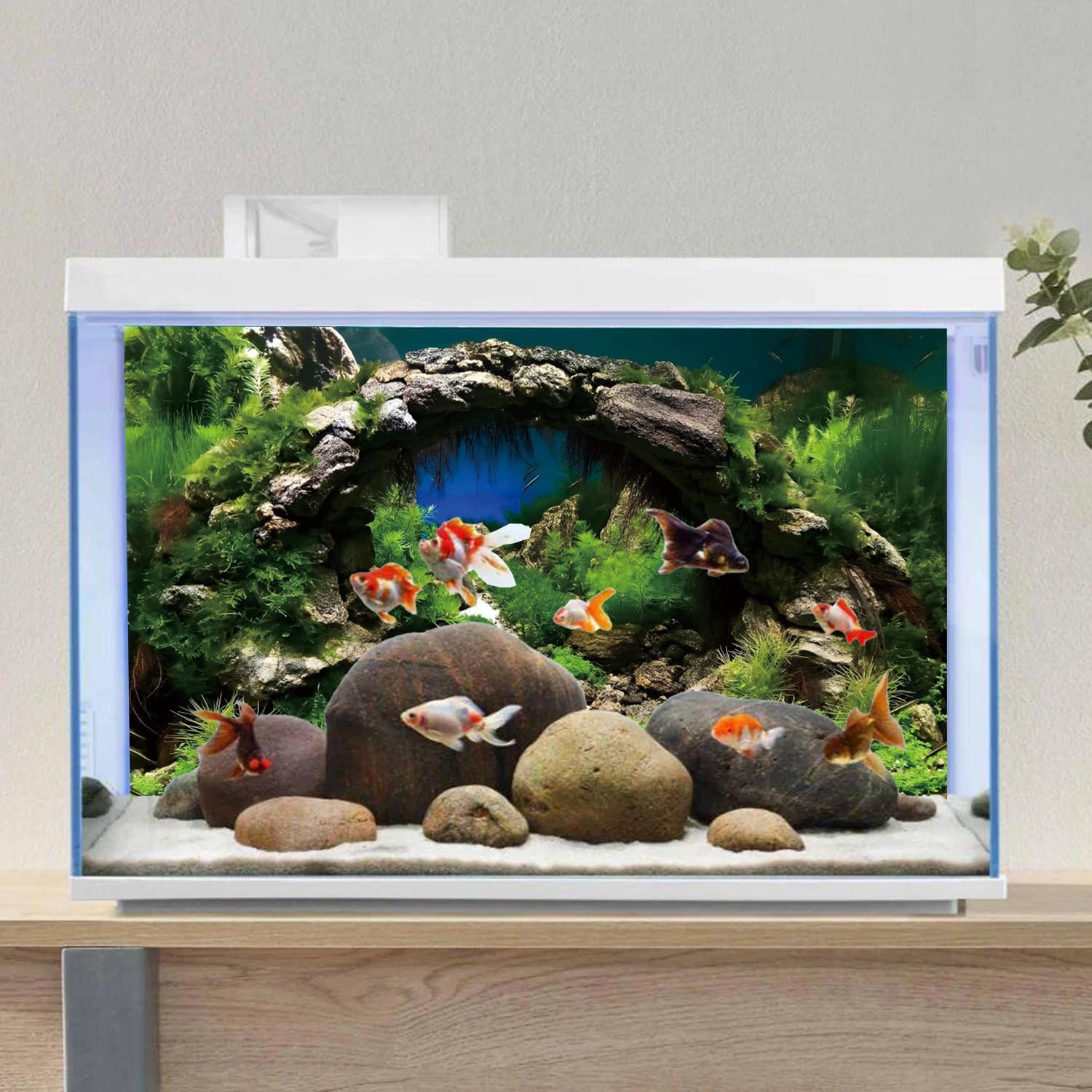 AWERT non glare stone texture aquarium background cloth material close up