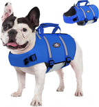 AOFITEE Dog Life Jacket, High Flotation Dog Life Vest for Swimming, Reflective Medium Dog Swimming Vest, Adjustable Dogs Swimsuit Lifesaver with Zipper and Rescue Handle for Small Medium Large Dogs - Image 10