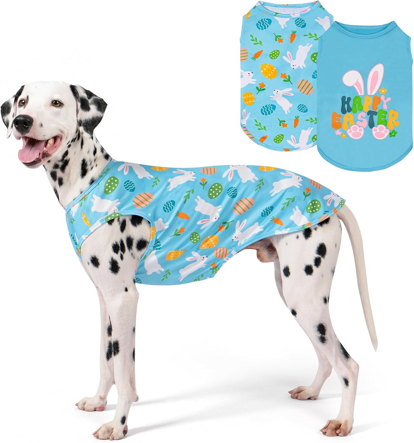 KYEESE 2Pack Dog Shirt, Lightweight Sun Protection Dog T Shirts for Small Dogs Boy Girl, Breathable Mesh Tank Top Sleeveless Pet Reflective Vest, Soft Summer Dogs Clothes, Flamingo+Blue, M - Image 15