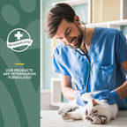 NaturVet hairball control supplement container lifestyle shot