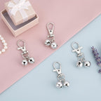 Authentic TIESOME silver metal pendant bells for pet safety and easy identification