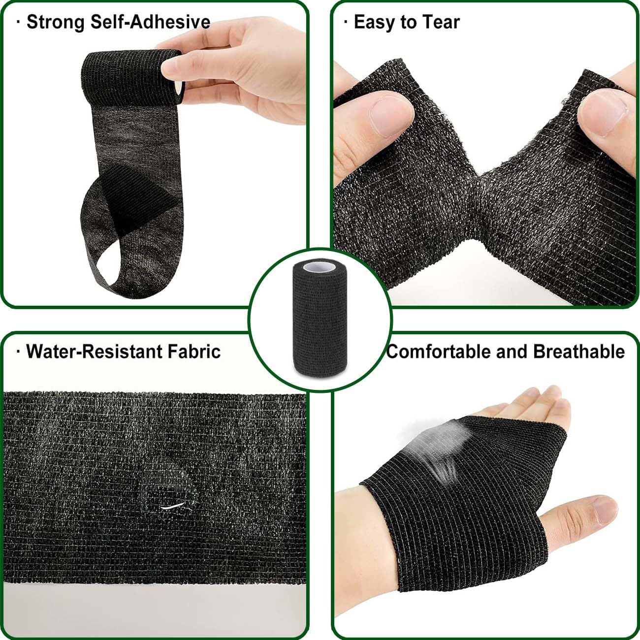 Applying breathable cotton hoof wraps to a horse hoof sole for wound management.