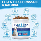 ColEaze 230 count flea and tick chewable defense container back panel