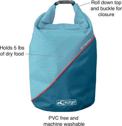 Kurgo dog food travel bag roll top closure detail