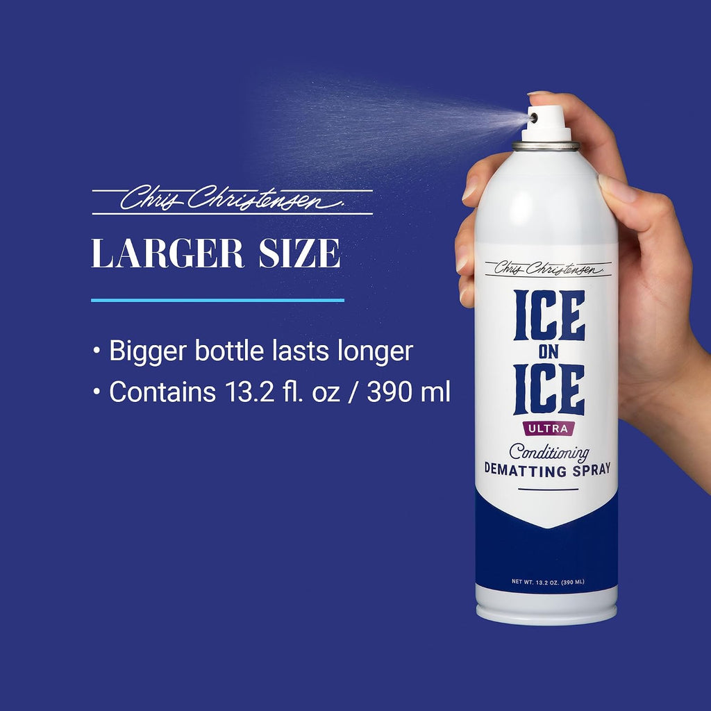 Chris Christensen Ice on Ice Ultra Conditioning Dematting Spray, Dog Conditioner, Groom Like a Professional, Lightweight Formula, Dematts & Detangles, Conditions & Protects, Made in the USA, 13.2oz - Image 9