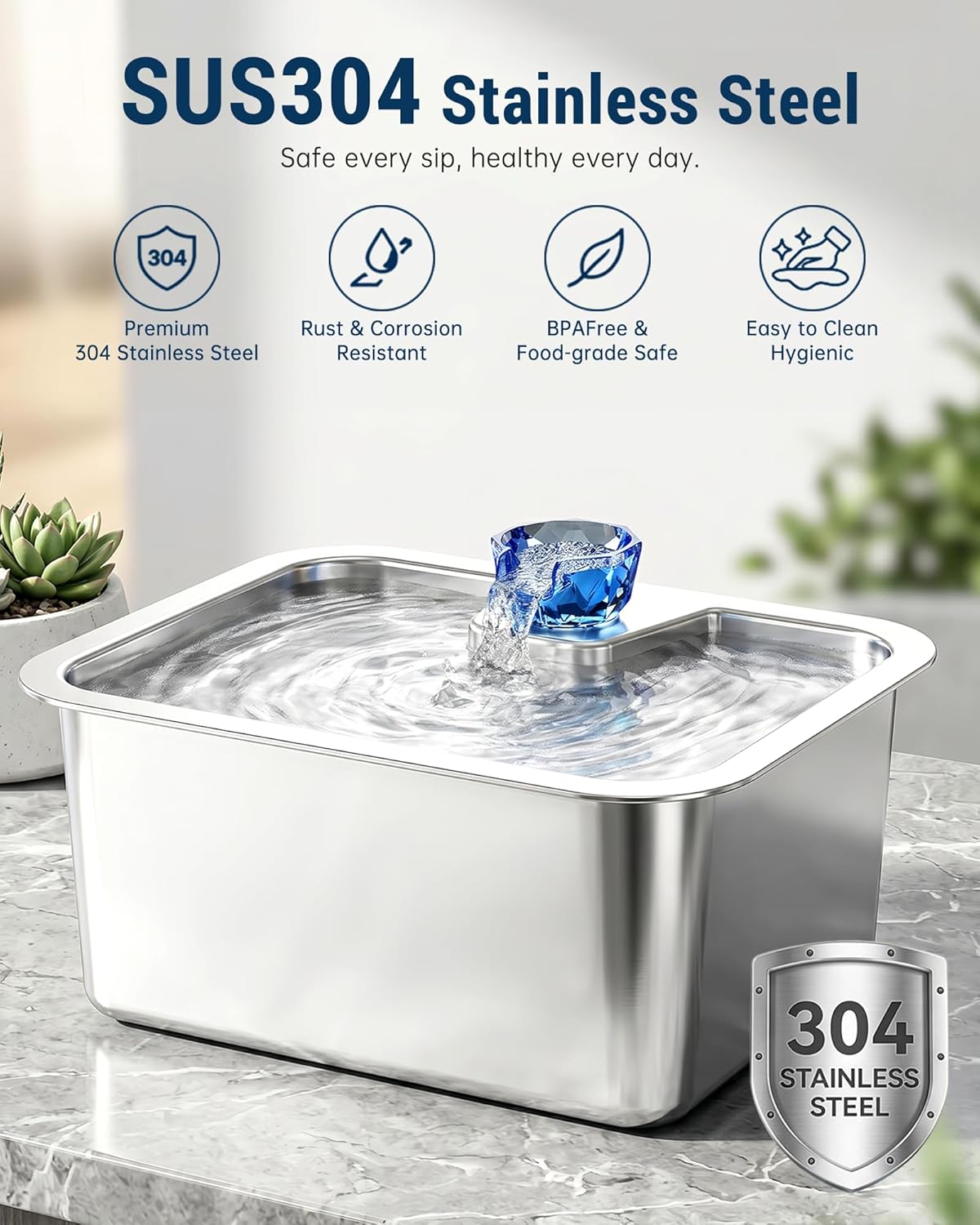 Petdott dog water dispenser showing water flow mechanism