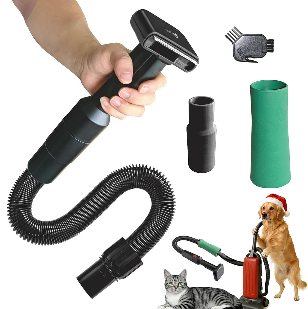 Gforest pet vacuum grooming brush front view showing stainless steel teeth