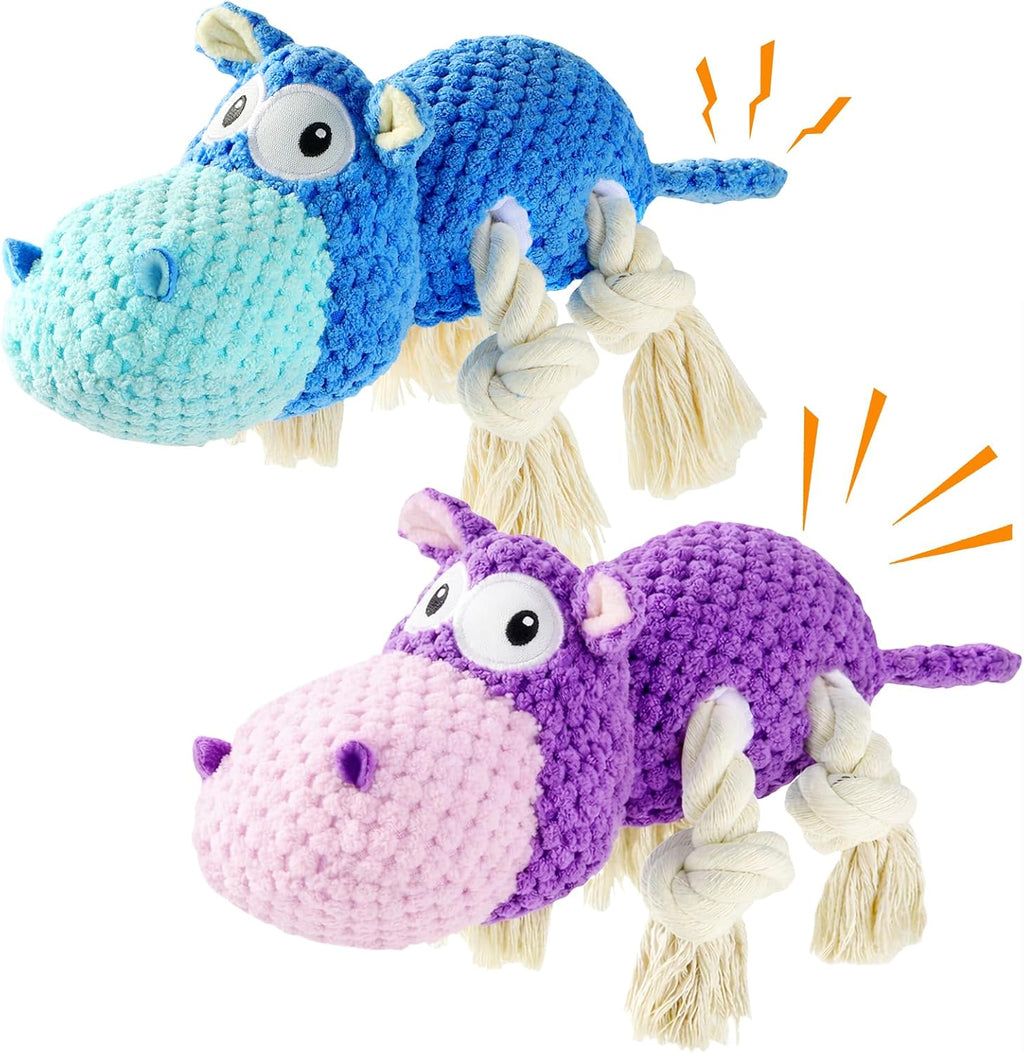 TOOPTATE Dog Toys for Aggressive Chewers - Dog Toys to Keep Them Busy Squeaky Dog Toys for Large Dogs (Blue, Medium) - Image 11