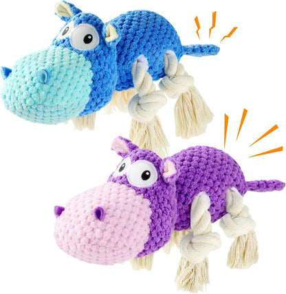 TOOPTATE Dog Toys for Aggressive Chewers - Dog Toys to Keep Them Busy Squeaky Dog Toys for Large Dogs (Blue, Medium) - Image 11