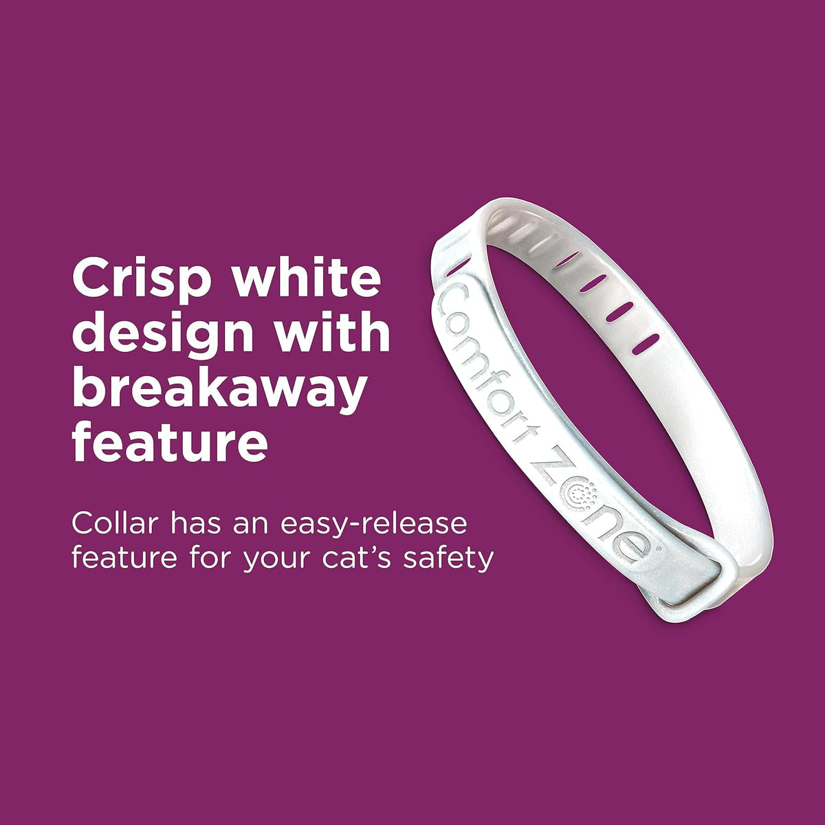 Comfort Zone four pack calming collars showing the white bloom residue on the surface