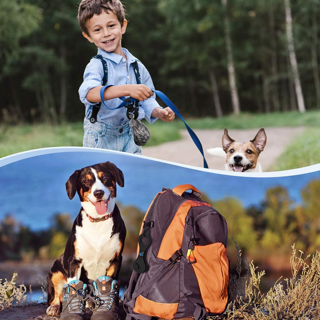 PuppyDoggy portable lightweight dog poop bag carrier mounted on a bicycle frame