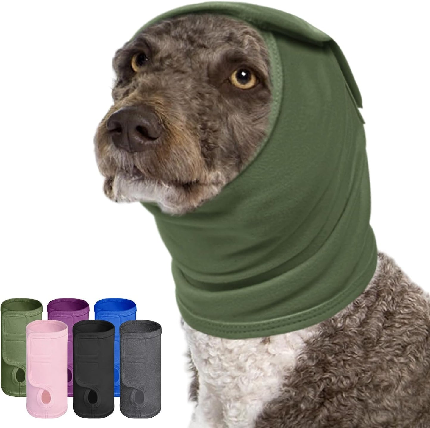Dog Calming Hoodie, Ear Muffs Noise Protection for Anxiety Relief, No Shake Ear Wraps for Dogs - Grooming, Bath, Blow Drying, Fireworks, Thunderstorms, Hematoma Ear Cover Head Wrap, Blue XL - Image 10
