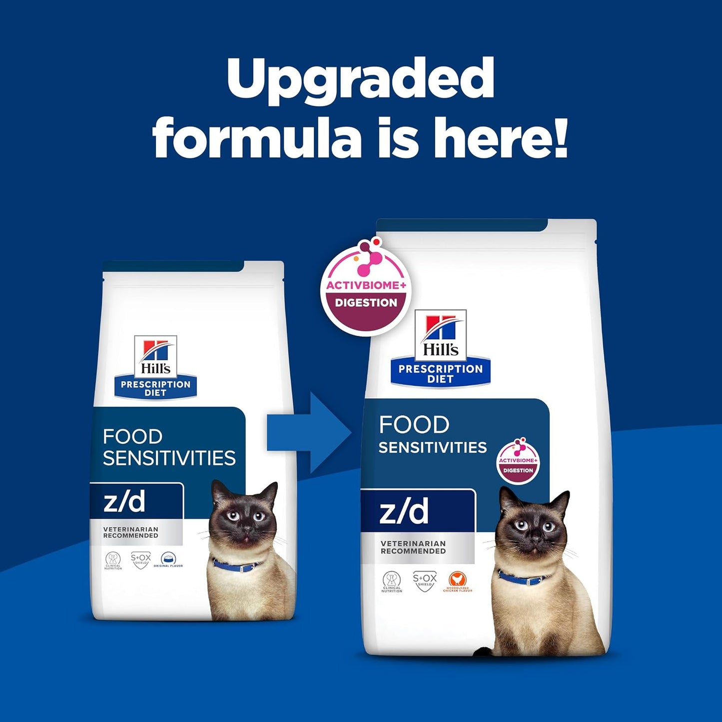 Hills prescription diet zd skin and food sensitivities cat food packaging details