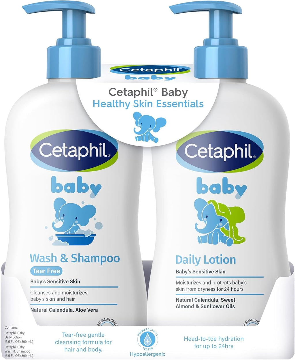 Cetaphil 2-in-1 Baby Shampoo & Body Wash, Tear Free, Calendula, 13.5oz - Image 13