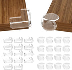 Sutoug 30 pack clear baby corner protectors front view for furniture safety
