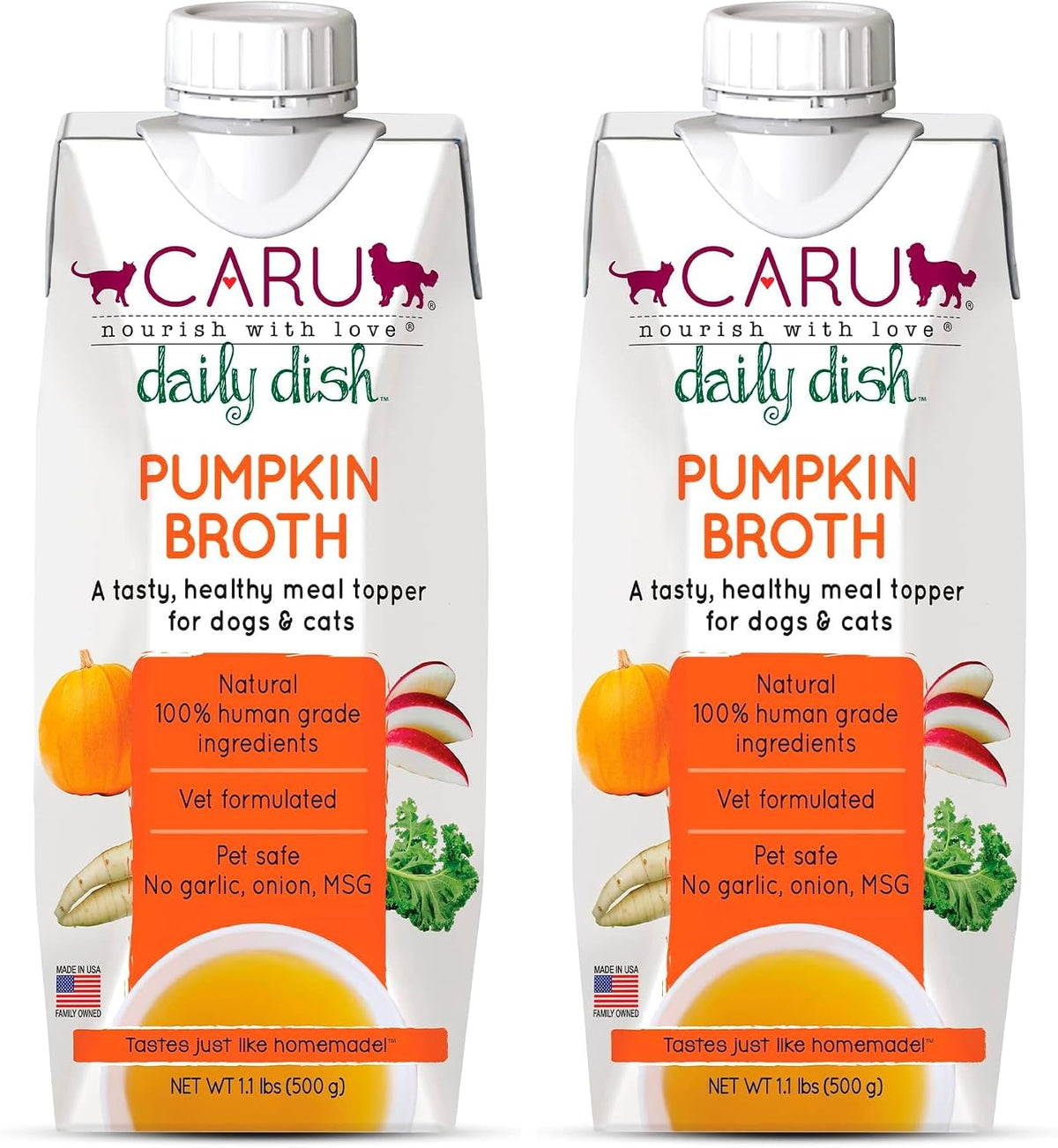 Caru - Daily Dish Chicken Bone Broth - Meal Topper for Dogs & Cats - Supports Overall Pet Health - Pour-Over Broth for Wet/Dry Food - Human Grade Ingredients - Non-GMO - Made in USA - 17.6 oz - 1 Pack - Image 9