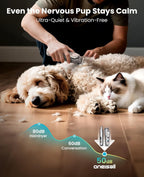 Nine plastic guard combs included with the Oneisall heavy coat dog clipper set for varying lengths.