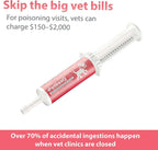 USA imported authentic pet emergency poison antidote syringe on white background