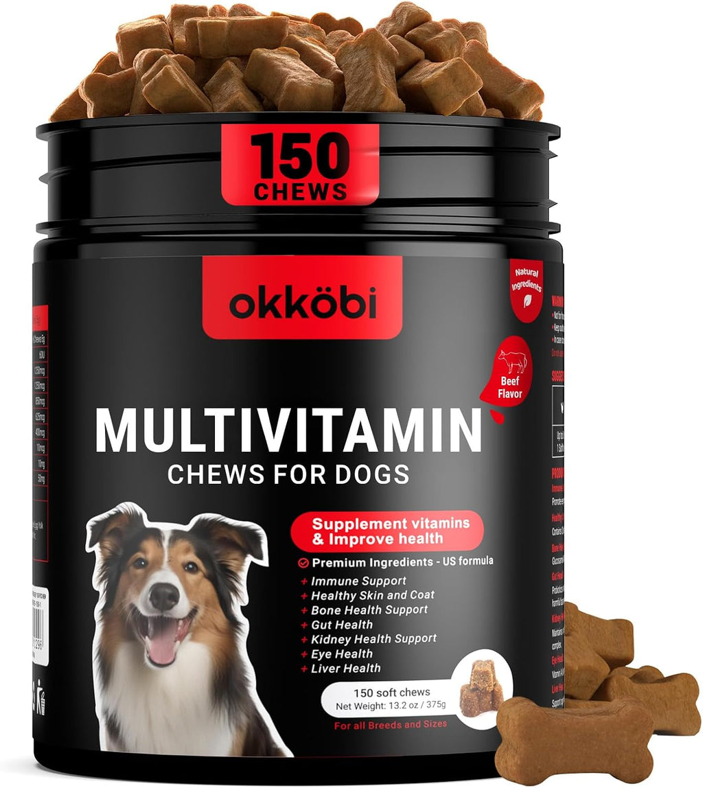 Dog Vitamins and Supplements - 150 Dog Multivitamin Chewable - Immune, Joint Support, Skin, Gut Health + Packed with Omega 3s, Glucosamine & Probiotics - Safe for Puppy - Chicken - Image 10
