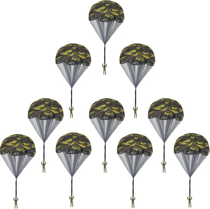 Catcan camouflage parachute men toy pack front view showcasing the outdoor flying product box