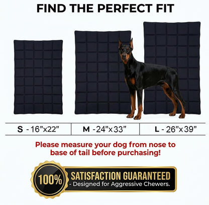 Chew Proof Dog Crate Pad - Indestructible Durable Crate Pad for Aggressive Chewers, Quilted Washable Waterproof Tough Kennel Mat, Replacement for Cage Tray, Indoor & Outdoor, 22"x16", Black - Image 9