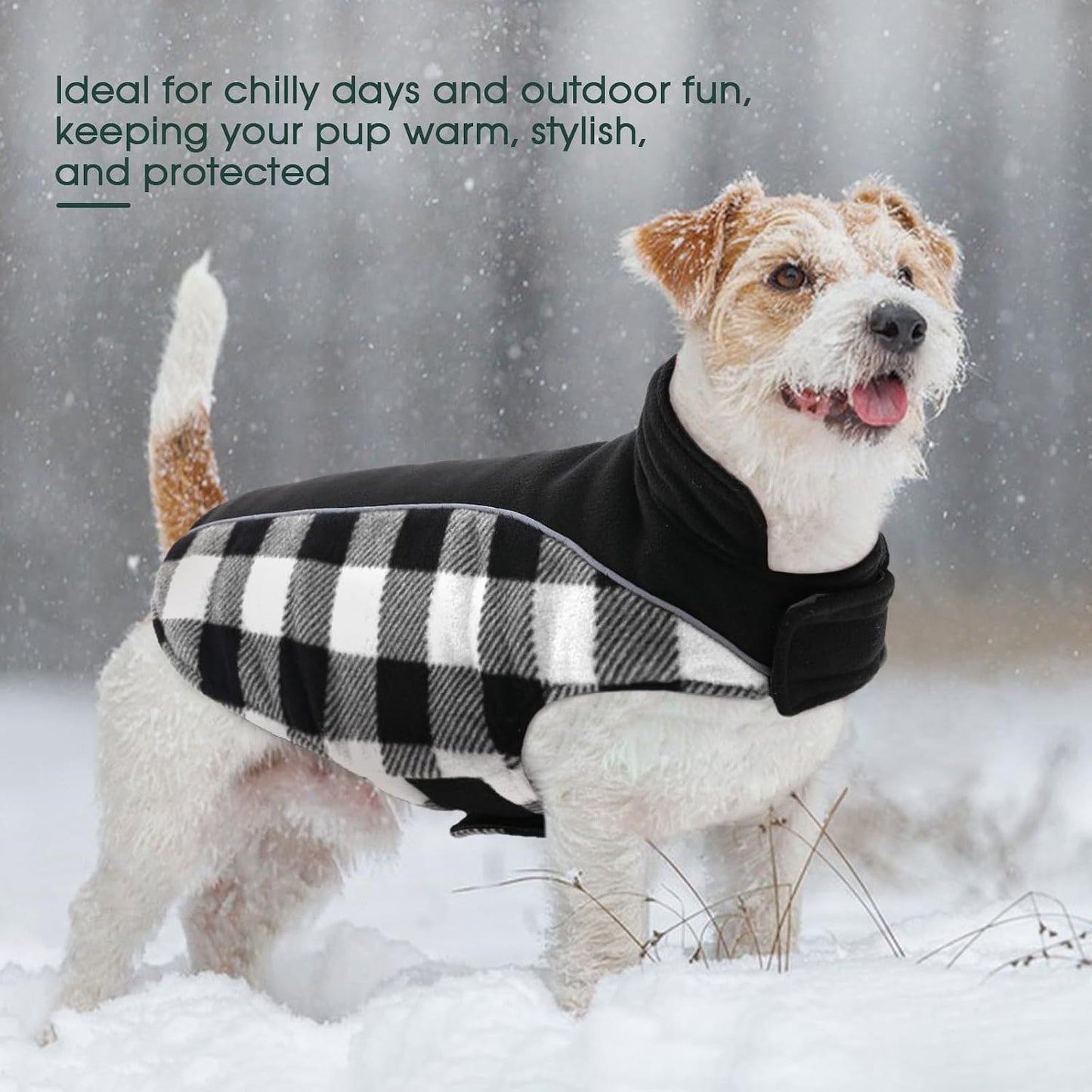 Kuoser winter dog clothes leash hole functionality