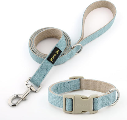 Plutus Pet Cotton Hemp Dog Collar and Leash Set, Adjustable Collar for Small, Medium, and Large Dogs, Heavy Duty and Soft on Skin, Lavender, S - Image 14