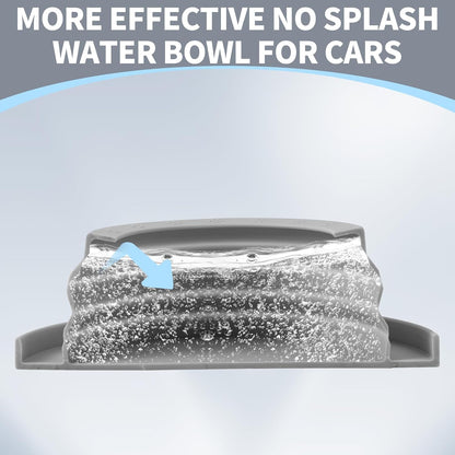 Side profile of SLSON spill proof dog water bowl highlighting the anti splash lip structure