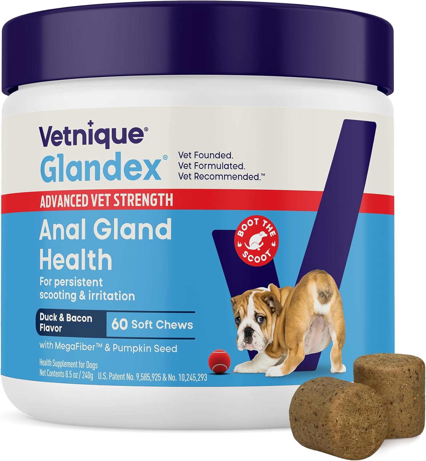 Vetnique Glandex Anal Gland Soft Chew Treats with Pumpkin for Dogs Digestive Enzymes, Probiotics Fiber Supplement for Dogs Boot The Scoot (Peanut Butter Chews, 60 Count) - Image 14