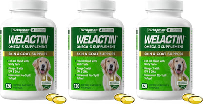 Nutramax Welactin Canine Softgels, Omega 3 Supplement for Dogs, Softgels, 120 Count - Image 11