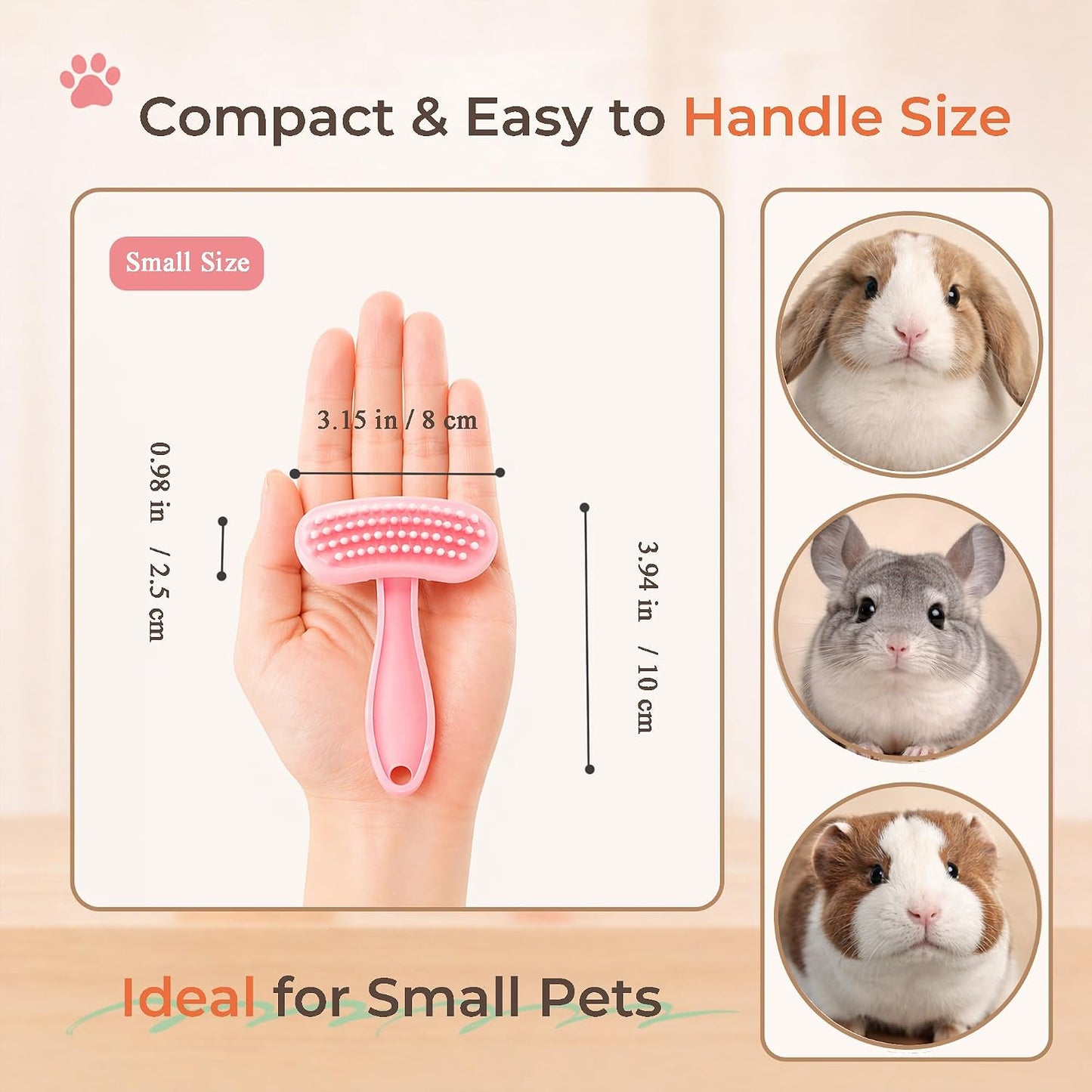 Removable pet bath brush being separated for easy cleaning process