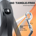Ergonomic anti-slip handle of Pina retractable dog leash
